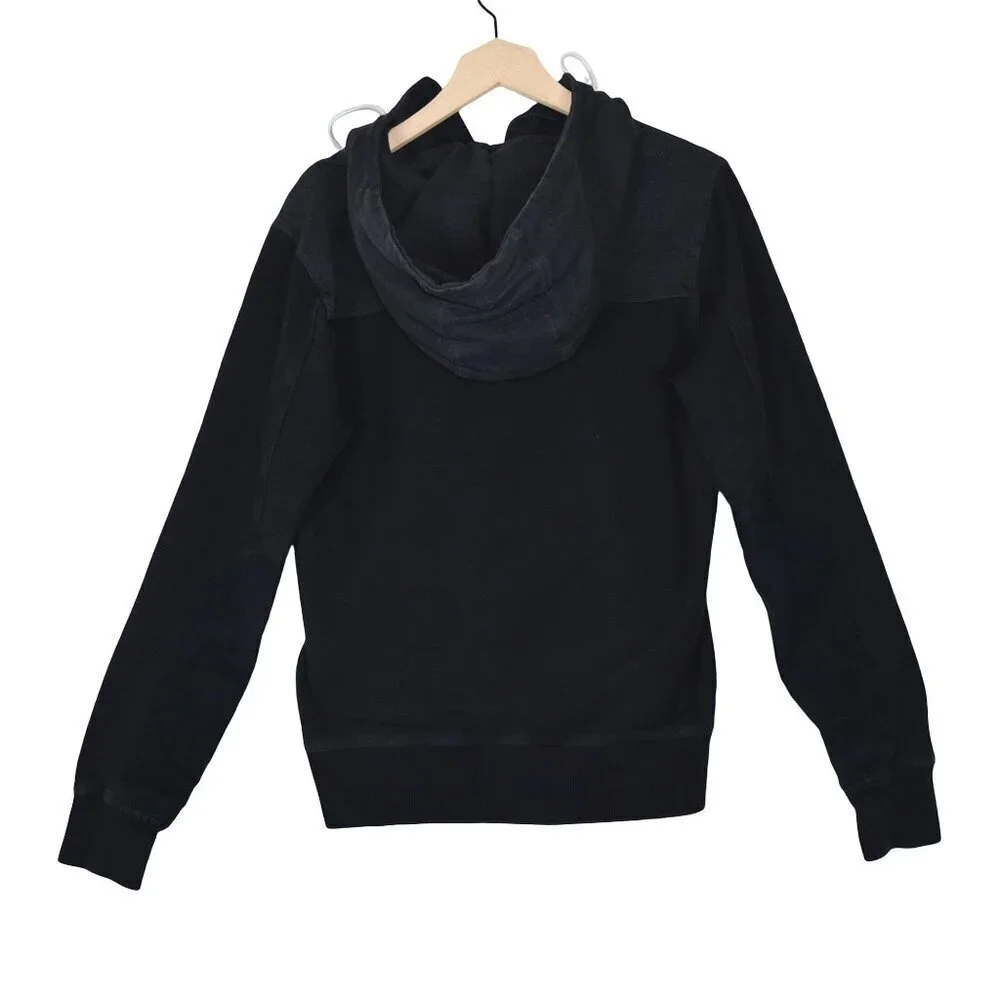 J.Crew Pullover Hoodie Size Small 85% Cotton Blend Medium Weight Faded Black